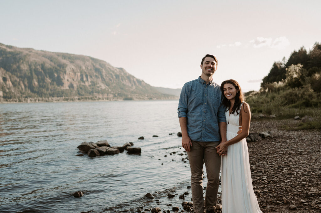 Couple along the Columbia River 