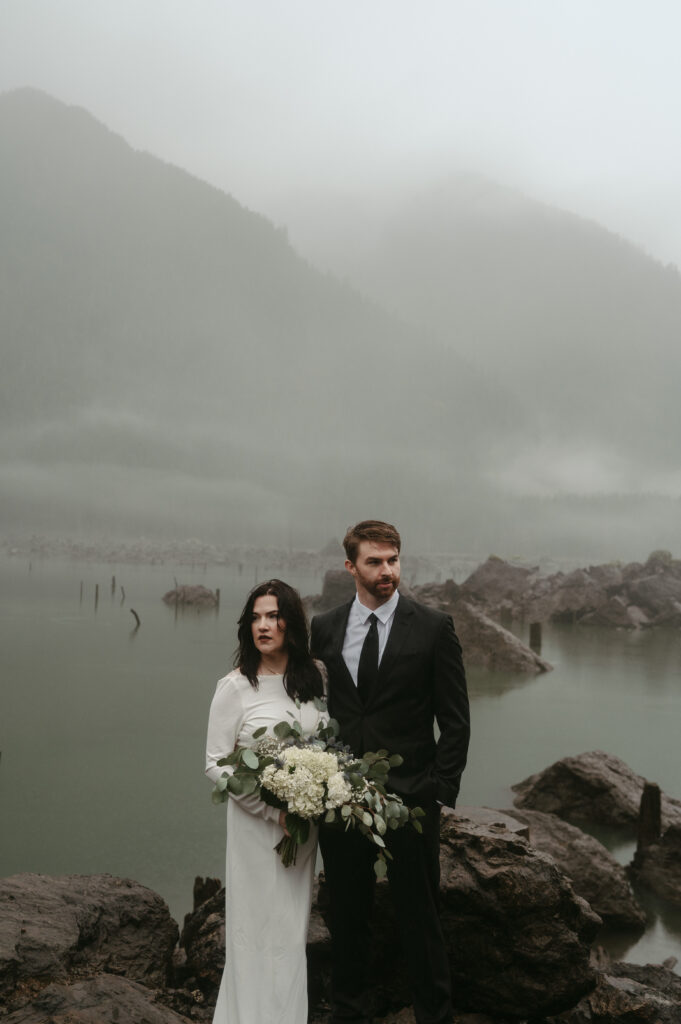 Lake Cushman elopement, olympic national park