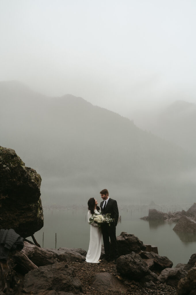 Lake Cushman elopement, olympic national park