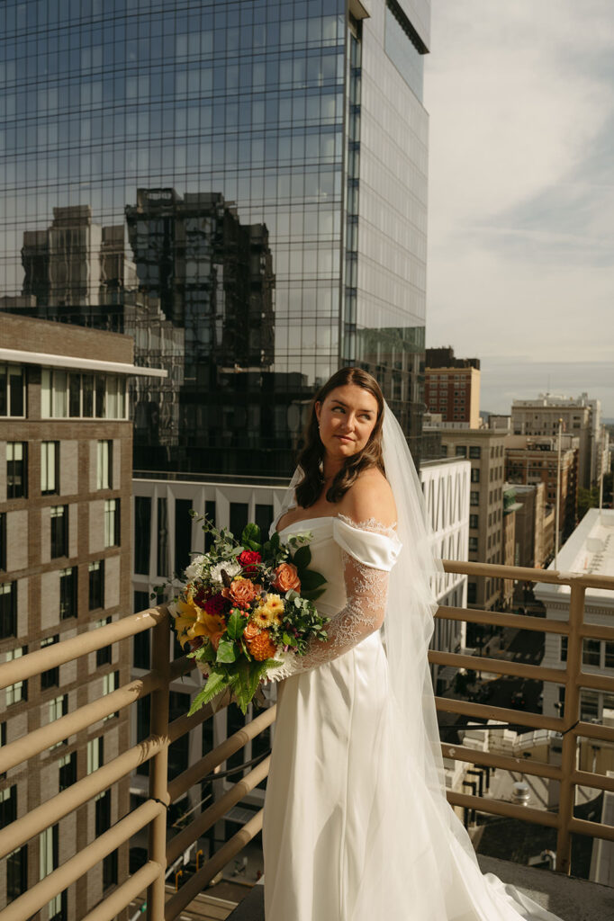 Portland elopement getting ready photos